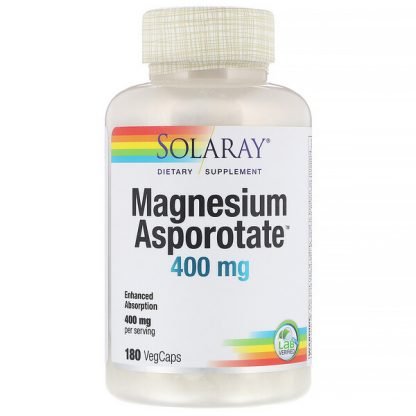 Solaray, Magnesium Asporotate, 400 mg, 180 VegCaps