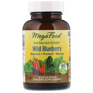 MegaFood, ワイルドブルーベリー、60錠