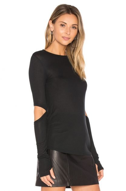 SOLOMONエルボーカットアウトTシャツ,MichaelLauren - 画像 (2)