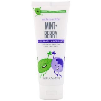 Schmidt's Naturals, Kids Tooth + Mouth Paste, Mint + Berry , 4.7 oz (133 g)
