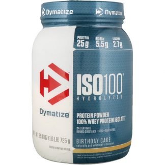 Dymatize Nutrition, ISO100加水分解、100％ホエイプロテインアイソレート、バースデーケーキ、25.6オンス (725g)