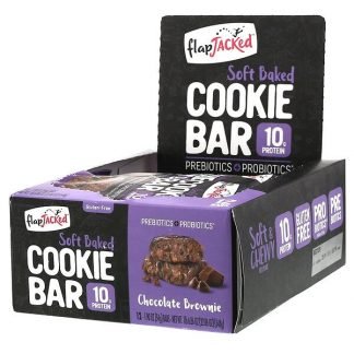 FlapJacked, ソフトベイクド クッキーバー、チョコレートブラウニー、12本、各54g（1.90オンス）