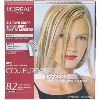L'Oreal, カラーエキスパートエクスプレス(Couleur Experte Express)、カラー+ハイライト、8.2ミディアムイリデシェントブロンド、1回分