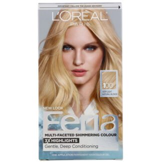 L'Oreal, フェリア、多面的なきらめき色、100極薄ナチュラルブロンド、1用途