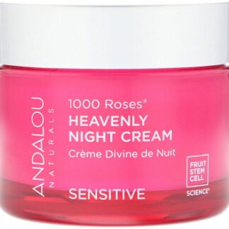 Andalou Naturals, ヘブンリーナイトクリーム、 1000ローズ、 敏感肌用、 1.7液量オンス (50 ml)