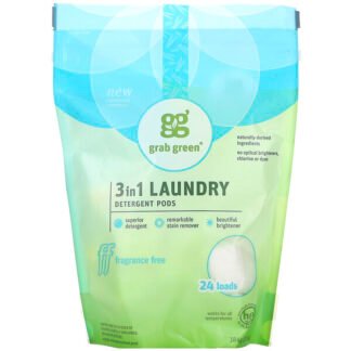 Grab Green, 3イン1洗濯洗剤、無香料、24回分、15.2オンス (432 g)