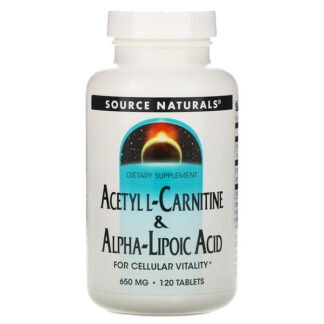 Source Naturals, アセチルLカルニチン＆α-リポ酸、120粒