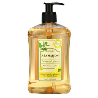 A La Maison de Provence, ハンド＆ボディ用液体石鹸、プロバンスレモン、500ml（16.9液量オンス）