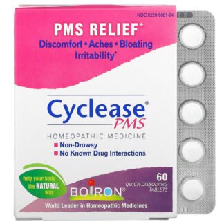 Boiron, Cyclease PMS（サイクリースPMS）、リリーフ（PMSにお困りの方に）、すばやく溶けるタブレット60粒