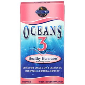 Garden of Life, Oceans 3（オーシャンズ3）、OmegaXanthin（オメガキサンチン）配合Healthy Hormones（ヘルシーホルモン）、ソフトジェル90粒