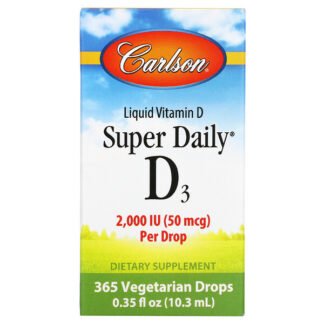 Carlson Labs, スーパーデイリーD3、2,000IU、10.3ml（0.35fl oz）